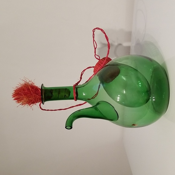 Vintage Italian Blown Glass Decanter with Ice Chamber - Picture 6 of 17